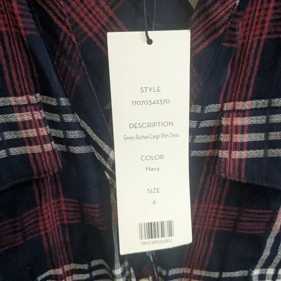 NWT Veronica Beard Emory Ruched Cargo Shirt Dress - Picture 5 of 7